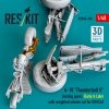 RESKIT RSU48-0496 A-10 Thunderbolt II landing gears (Early & Late) with weighted wheels set for GWH kit (Metal+3D Printed) 1/48